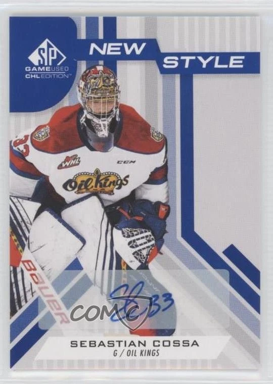 2021-22 SP Game Used CHL Edition New Style Blue Sebastian Cossa #NS-SC Auto 0ze5 - Image 1 of 3