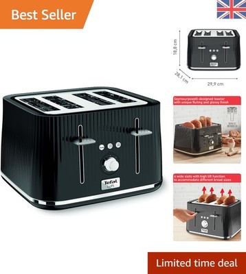 Loft 4-Scheiben-Toaster in Schwarz mit individueller Bräunung & stilvoller Oberfläche