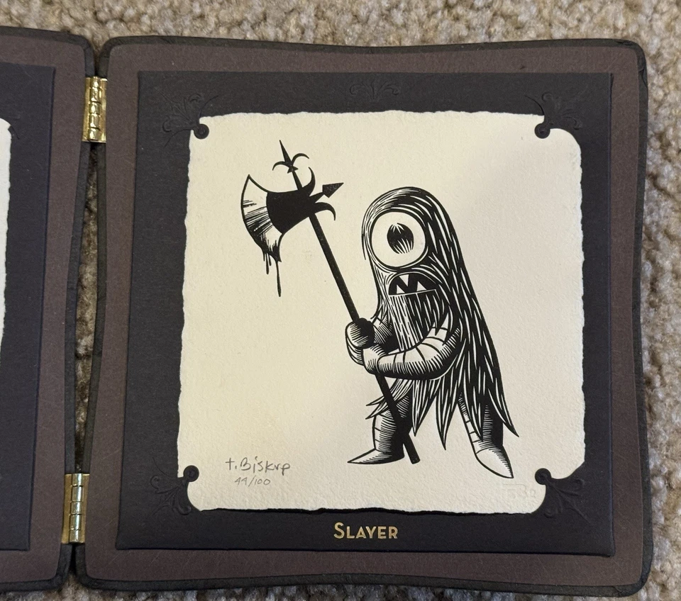 Tim Biskup Art Print Set Broken & Slayer Pressure Printing Helper Figures S/# 44 - Image 2 of 4