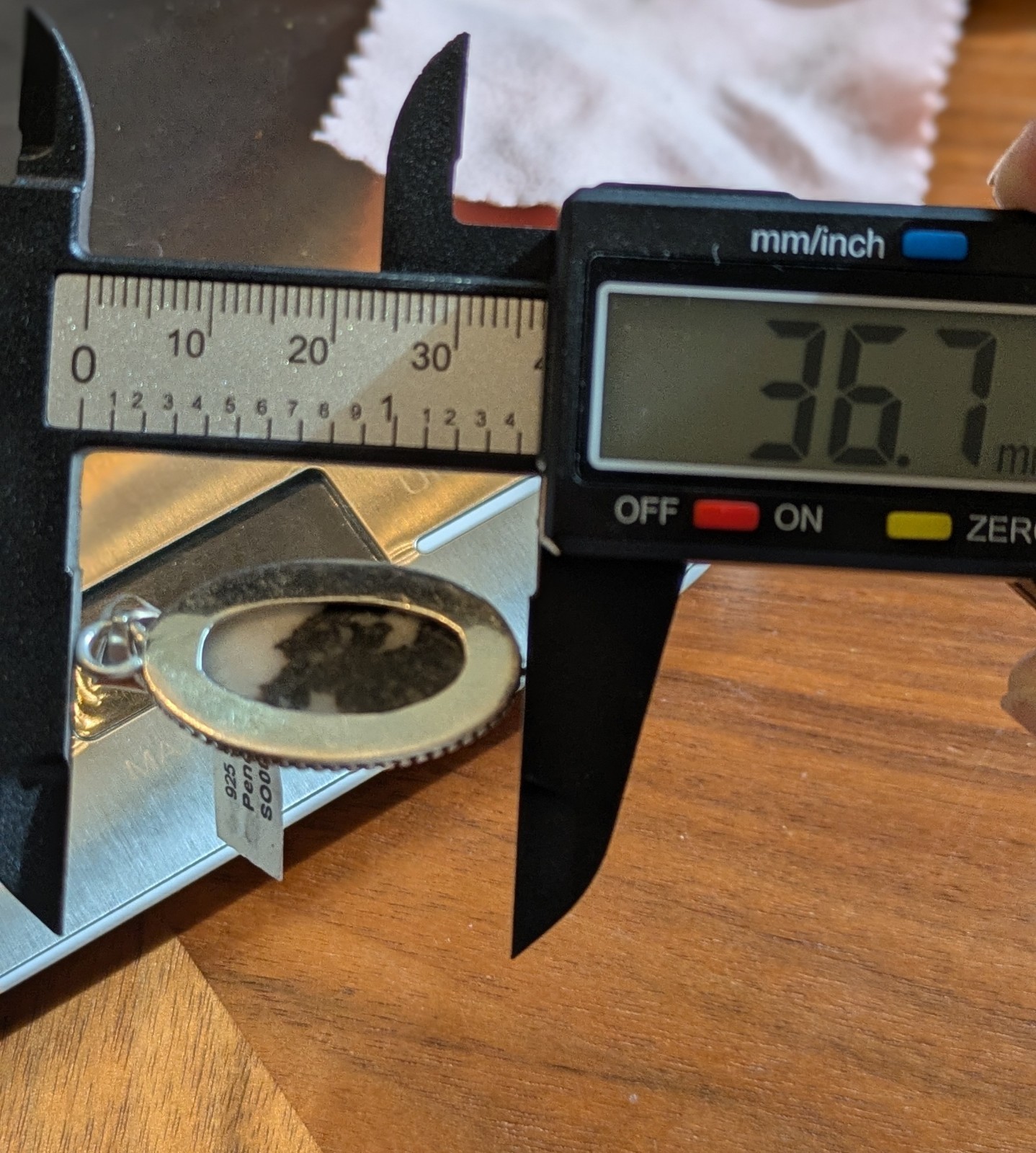 Zebra Jasper Oval Pendant – Solid 925 Sterling Si… - image 6