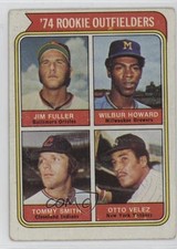 1974 Topps Rookie Outfielders Wilbur Howard Tommy Smith Jim Fuller #606 0z0n
