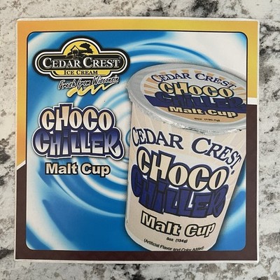 Cedar Crest Choco Chiller Malt Cup Ice Cream Truck Sticker Decal 6 x6  Fast Ship