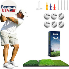 24" X 24" Tri-Turf 3 in 1 Golf Hitting Mat Indoor Outdoor Practice  Training Ai