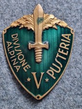 REGIO ESERCITO ITALIANO ALPINI SCUDETTO DA UFFICIALE V DIVISIONE ALPINA PUSTERIA