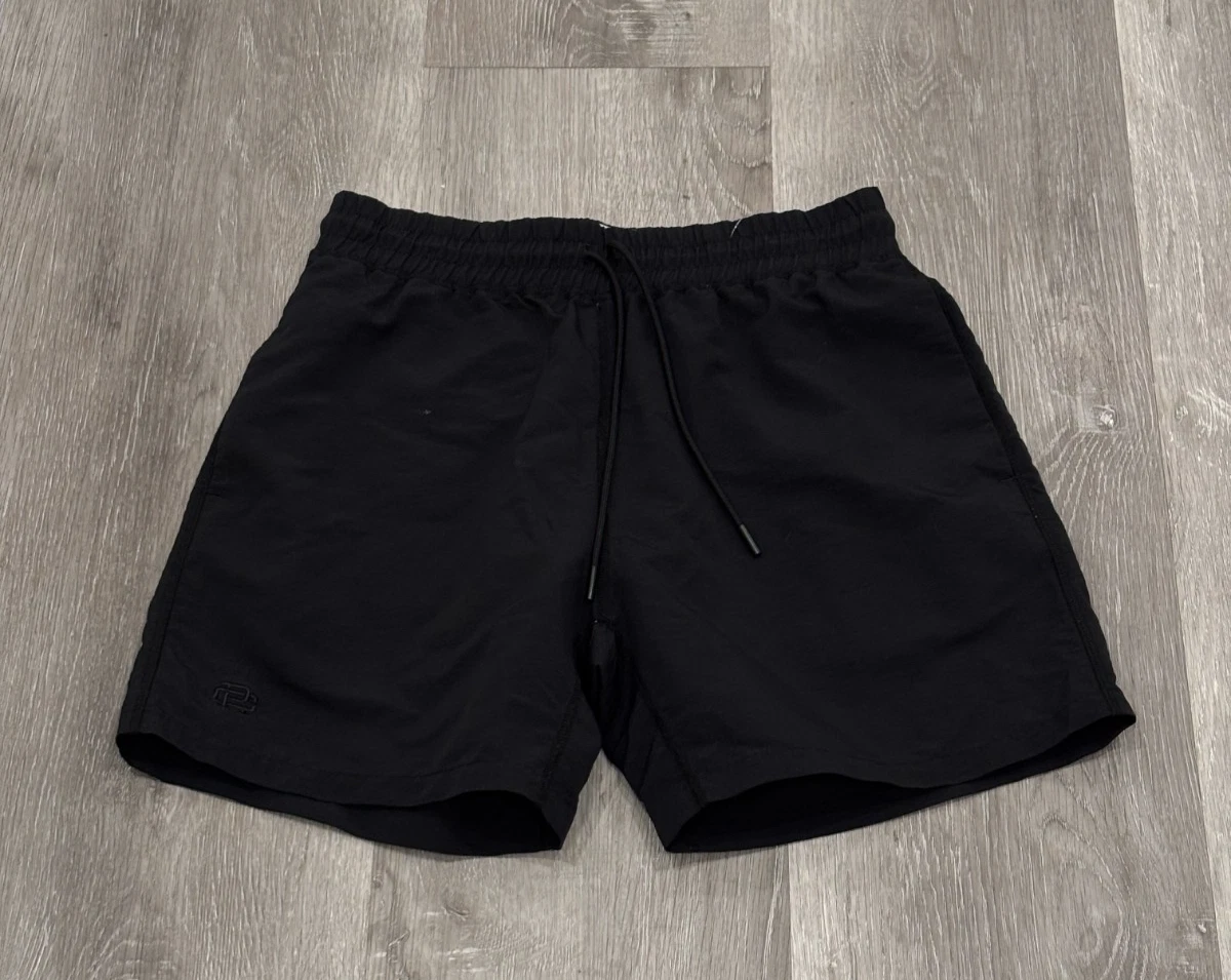 Reigning Champ Shorts Mens S Black 7"Athletic Gym Drawstring Elastic