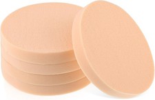 5 PCS Nude Round Makeup Sponge, 2.17 in Flat Makeup Sponges for Foundation,