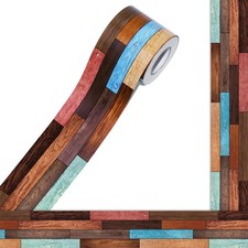 60 Feet Bulletin Board Borders, Wooden Straight Rolled Border Trim Colorful Wood