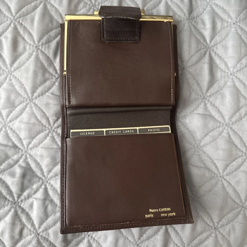 Vintage Pierre Cardin Brown Monogram Ladies Wallet - RARE Never Used - Image 2 of 4
