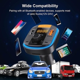 Multi-Function Bluetooth Car Adapter - LCD Display & Seamless Music Streaming