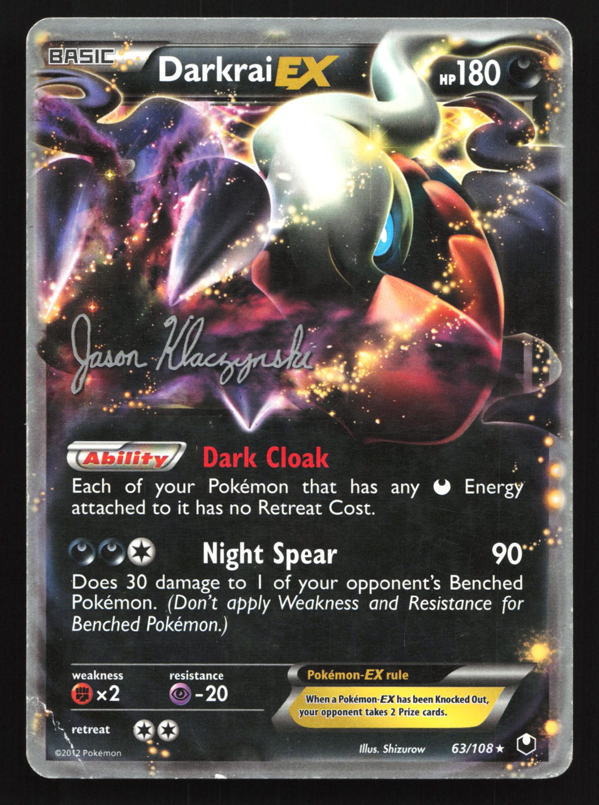 Darkrai EX 63/108 World Championships 2013 Ultra Rare  Pokemon Card