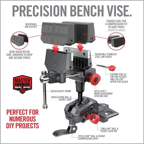 360° Swiveling Bench Vise Optimal Positioning Versatile Applications 100 ft-lb - Picture 2 of 8