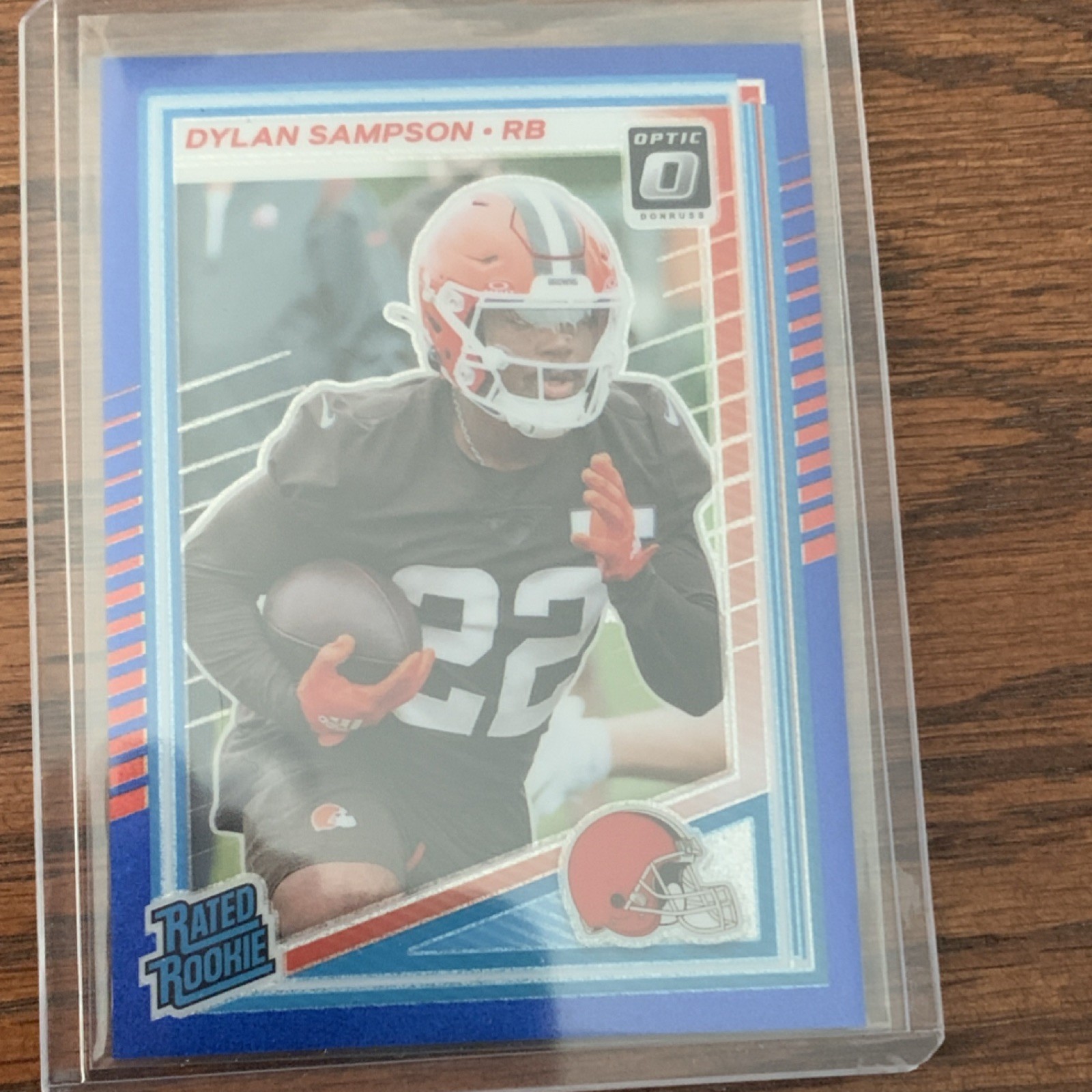 Panini 2025  Optic Rated Rookie Dylan Sampson Blue Glitter SSP #238 Browns