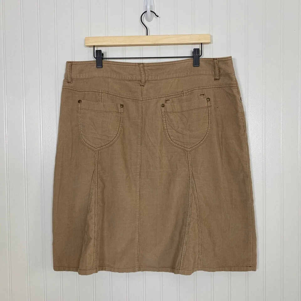 Vintage Fashion Bug Womens Tan Corduroy Skirt Size 20W Y2K Preppy Equestrian - Image 3 of 4