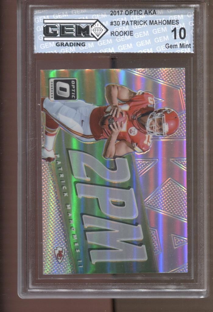 2017 Patrick Mahomes Donruss Optic AKA #30 Gem Mint 10 RC Rookie Chiefs