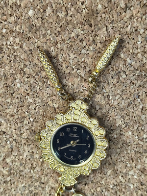 Le Baron Women s Cookoo Watch Necklace Gold tone