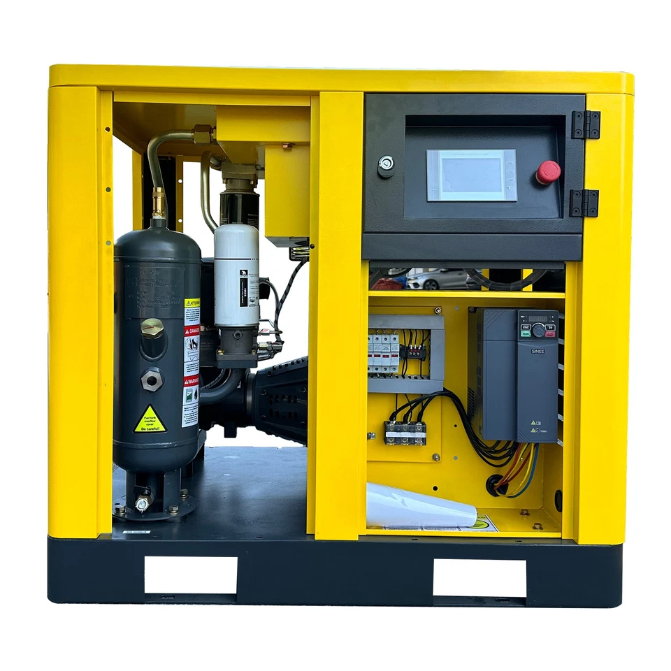 81CFM 20HP 3Phase 125PSI Rotary Screw Air Compressor  w/ 220V Refrigerated Dryer - Image 3 of 4