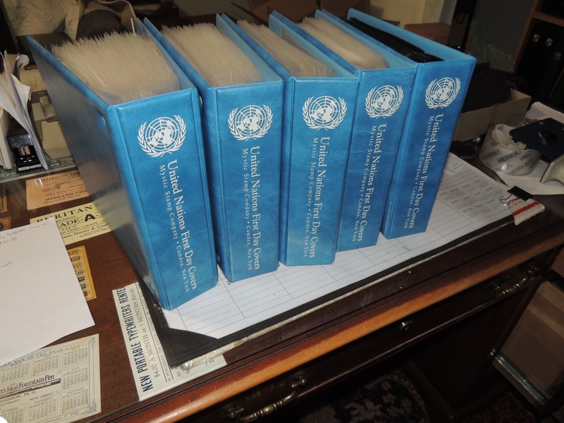 UN 1951-90 Four Large Matching Albums Full with FDI Covers NY/GEN/VIEN