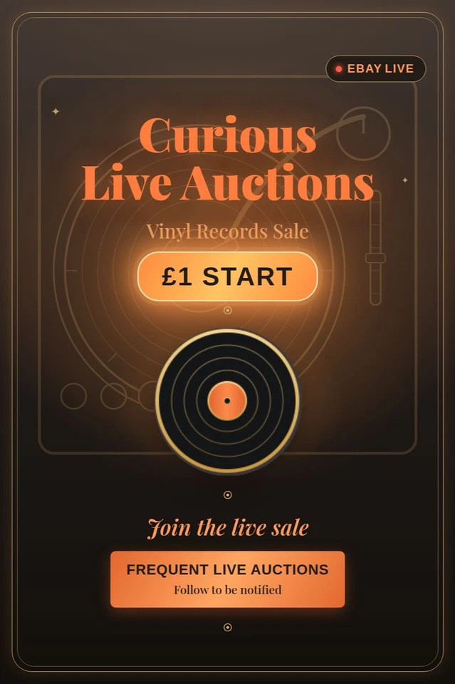 Live Vinyl Record Auction £1 Start - Rock, Pop, Soul, Funk, Indie Etc