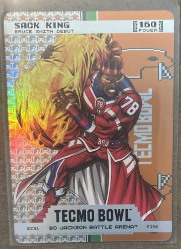 Bo Jackson Battle Arena Tecmo Bowl Sack King Endzone Fire Battlefoil Bruce Smith