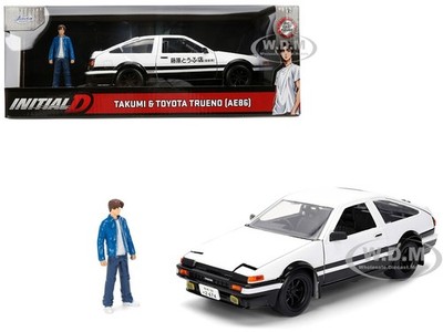 TOYOTA TRUENO (AE86) & TAKUMI FIGURE ''INITIAL D'' 1/24 DIECAST MODEL JADA 34501