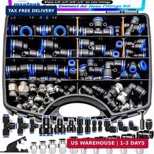 81PCS Quick Connect Air Hose Fittings Kit,1/8",1/4",3/8",1/2" Push to Connect Fi