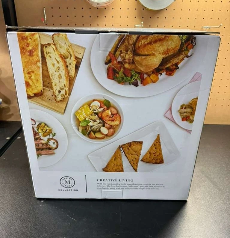 Martha Stewart Enameled Cast Iron 8 Qt. Round Casserole Blue - Image 3 of 4