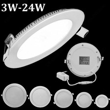 24W 18W 15W 12W 9W 6W 3W LED Round Recessed Ceiling Flat Panel Down Light Slim