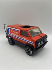 Vintage TONKA AJ Foyt Racing Team Van 1970s PRESSED STEEL Made in USA 8.5" long