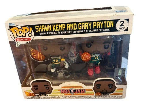 Funko Pop NBA Jam Shawn Kemp and Gary Payton Seattle Supersonics Figure 2 Pack