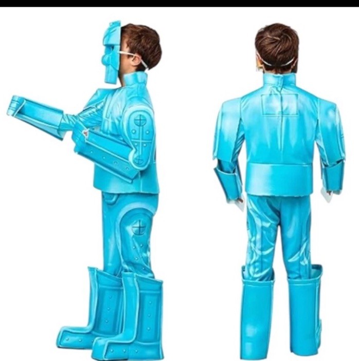Blue Rock’em Sock’em Robots Costume Kids Sz. M /L. 9/10