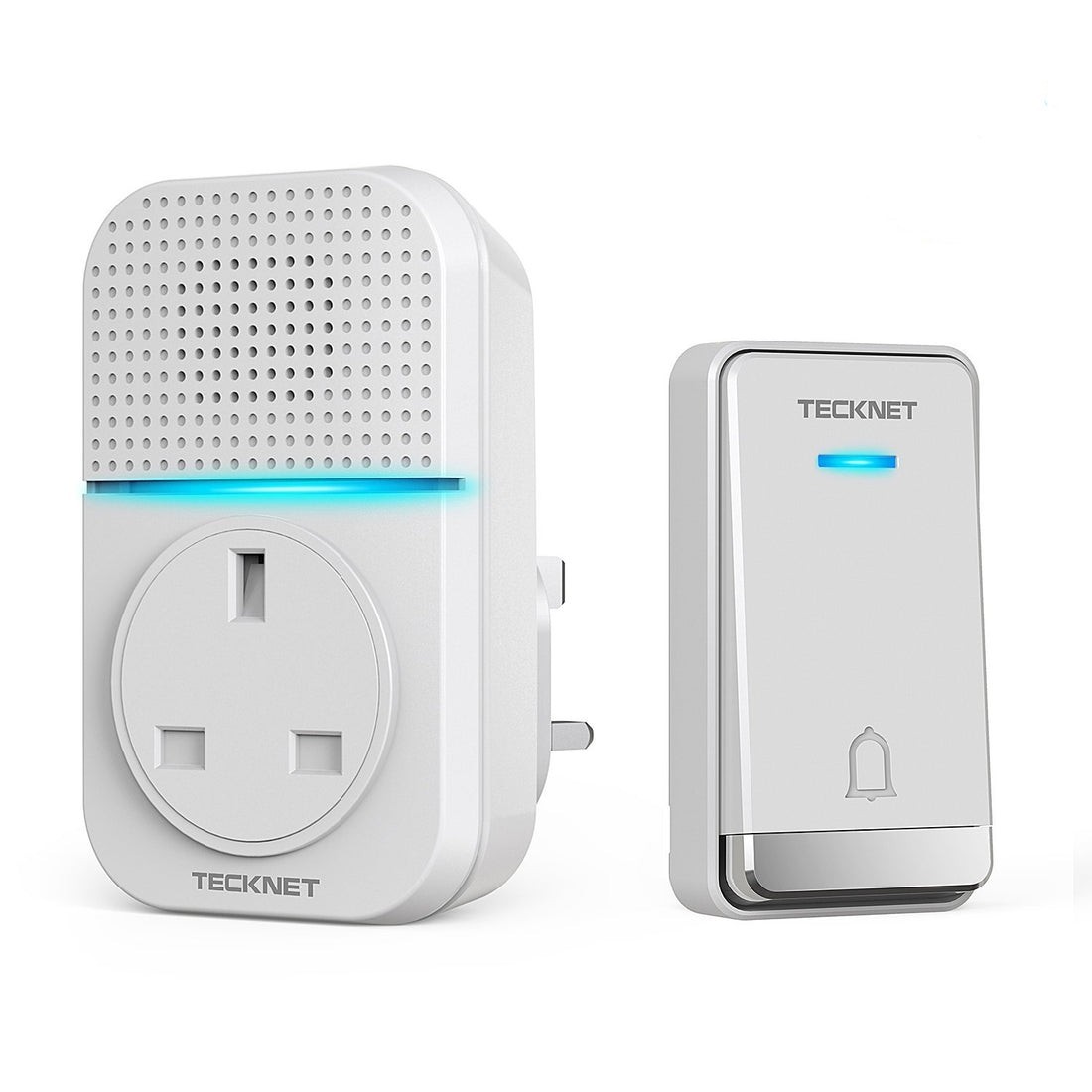 TECKNET Wireless Doorbell, No Battery Required Self-Powered Door Bell Plug in Wa