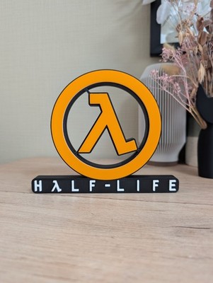 Half-Life Lambda Logo 3D - Deko Platte Gamer Collector Relief 17x14cm