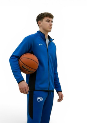 Mens Nike Basketball Set Showtime Track Suit Blue Eagle Logo Full Zip  XS