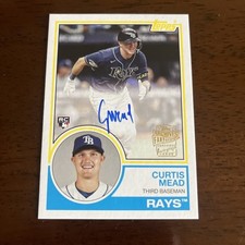 2024 Topps Archives Curtis Mead 1983 Fan Favorites Auto RC #83FF-CME On card