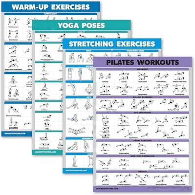 Palace Learning 4 Stück   Aufwärm- und Yoga-Workouts + Dehnungs- und Pil