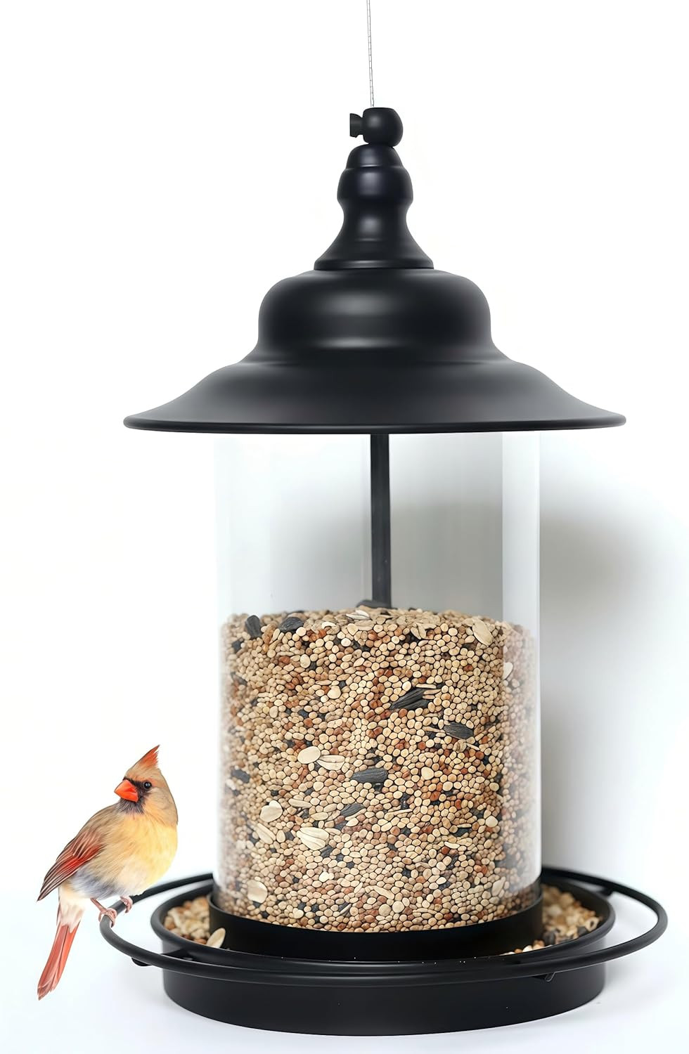 S For Outdoors,hanging Bird Feeder With Locking Lid, Metal B
