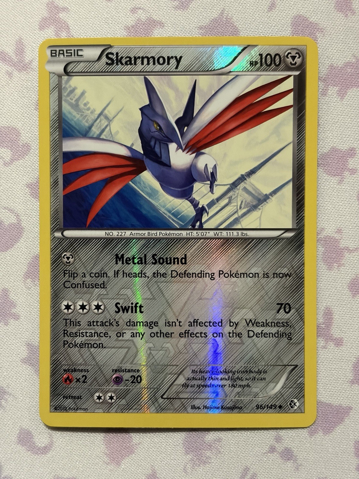 Pokémon Skarmory - Boundaries Crossed 96/149 - Reverse Holo NM