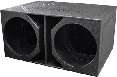 DUAL 15'' PORTED EXTRA LARGE SUBWOOFER ENCLOSURE SPEAKER BOX w/ DURABLE BED LINER