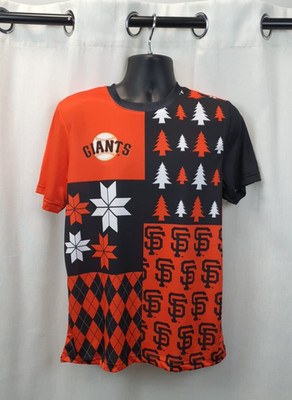 Foco Mlb San Francisco Giants Busy Block Ugly Crew Neck T-Shirt M CR064 GG 08