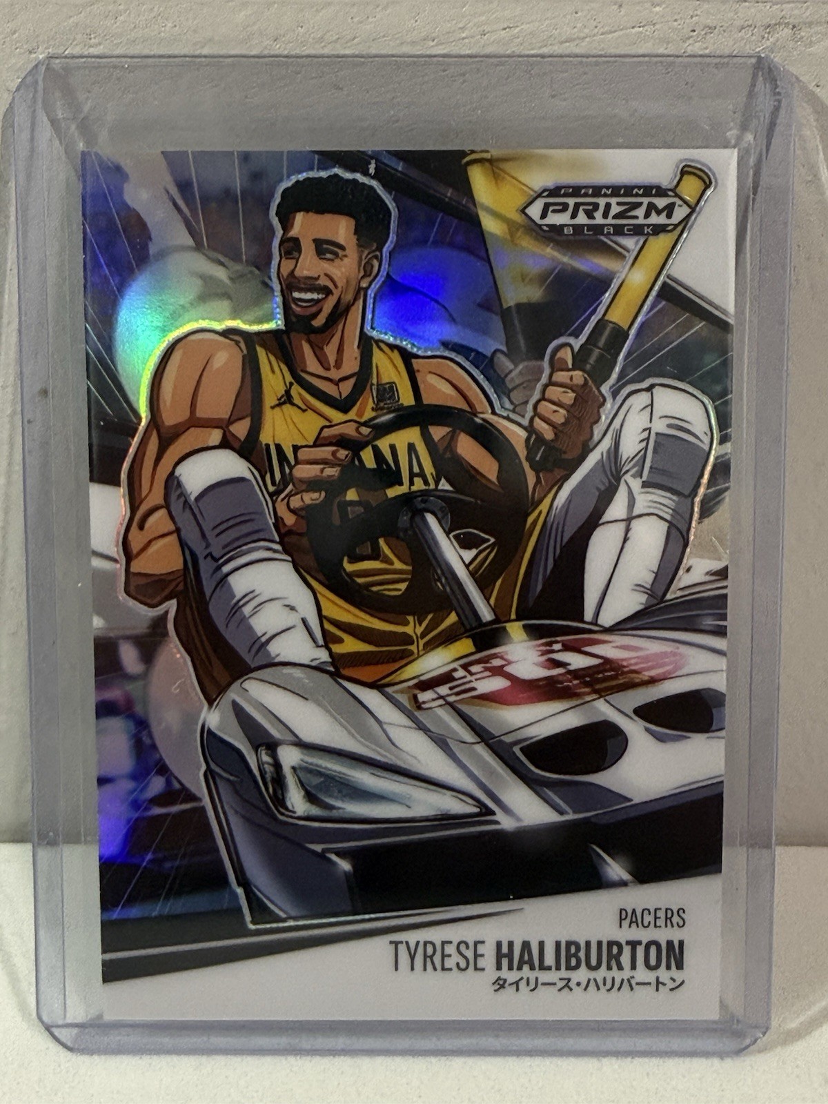 2024-25 Panini Prizm Black Manga #12 Tyrese Haliburton Pacers