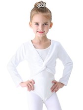 Ballet Jacket Girls Long Sleeve Soft Cotton Fabric Warming Ballet Wear F...