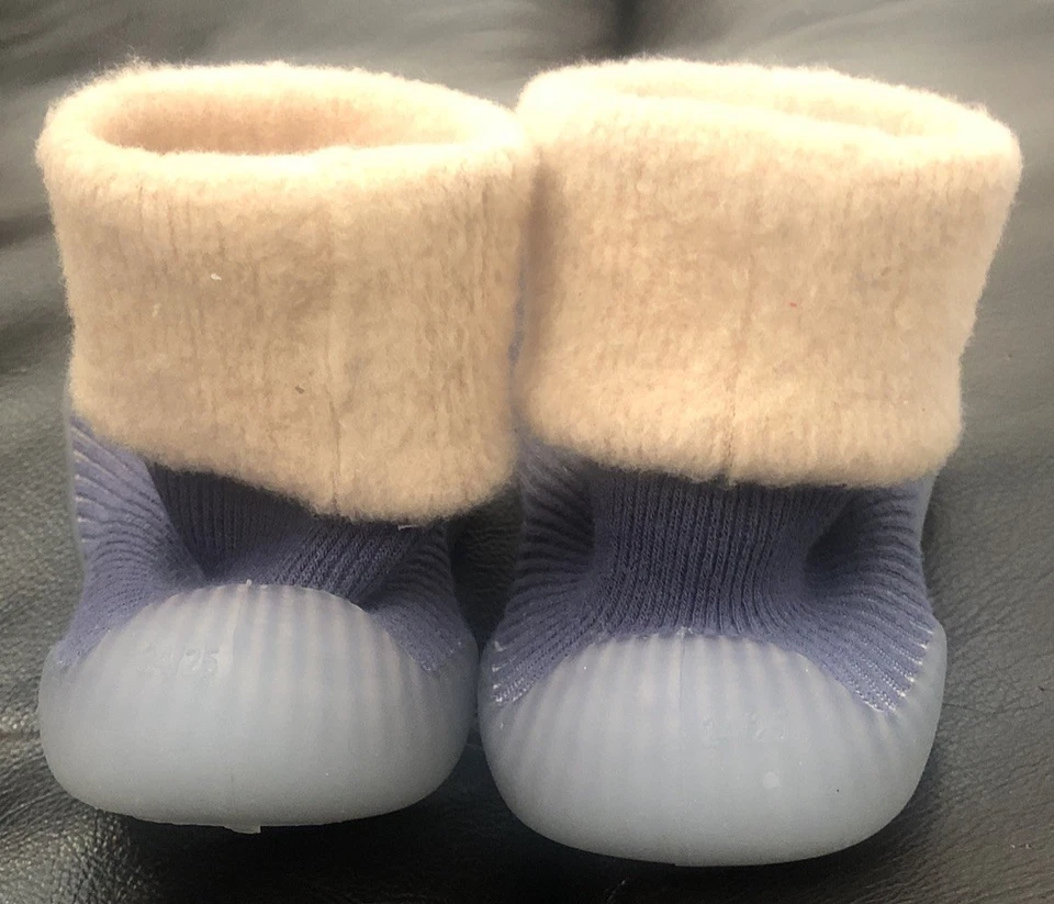 Очаровательный крошечный Explorings уютный Baby мягкий синий с персиковый ботинок длина-5,5 в  - Изображение 4 из 4