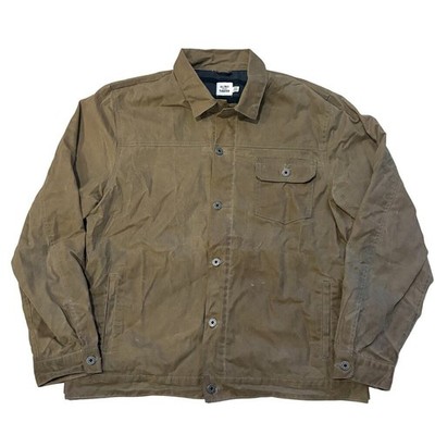 Flint and Tinder Waxed Trucker Jacket Fleece Lined Men's XXL Brown - Made in USA