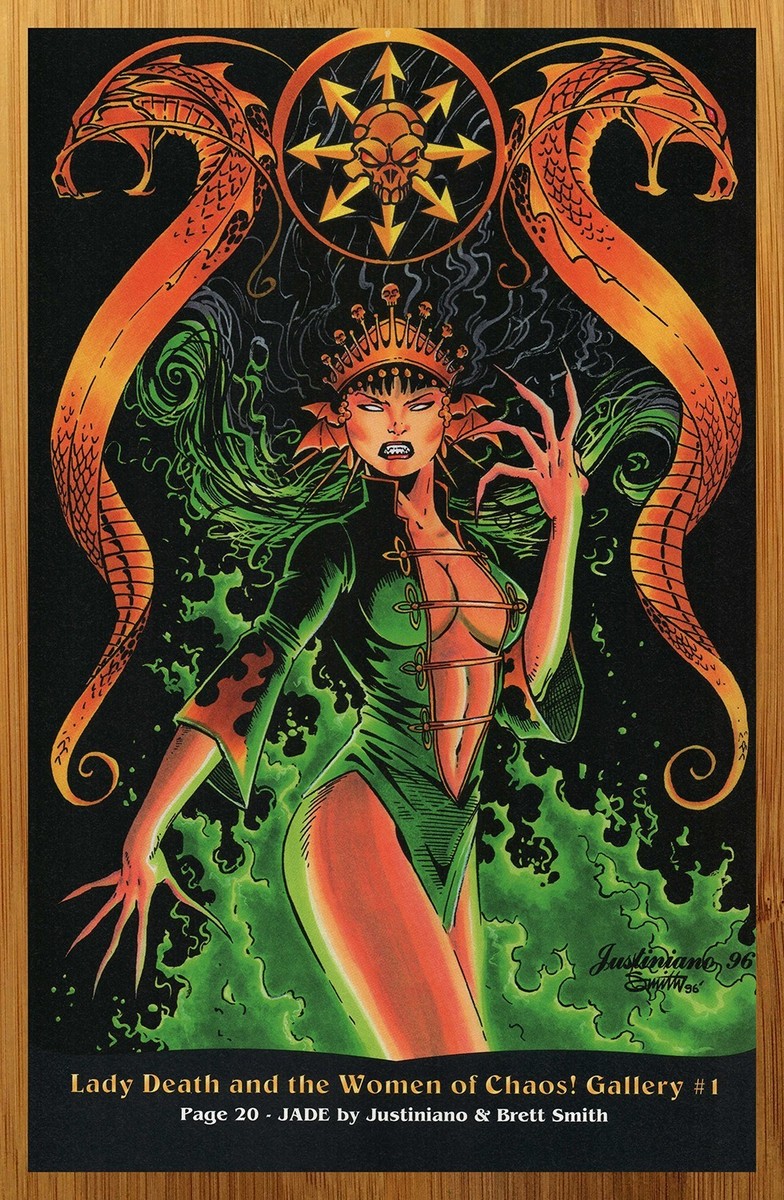 1996 Chaos! Comics Lady Death/Jade Print Ad/Poster Authentic