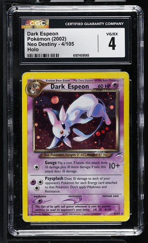 Dark Espeon (Unlimited) graded CGC 4 for sale on eBay