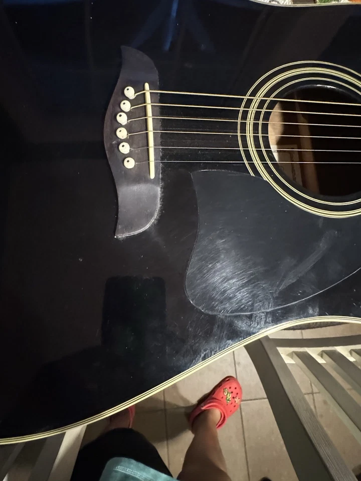 Oscar Schmidt acoustic electric guitar With Soft Case - Image 4 of 4