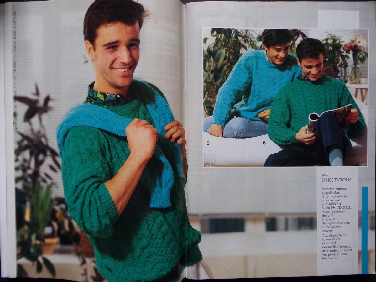 Catalogue Ancien Phildar N°132 - Tricot Hommes - 1986 - France