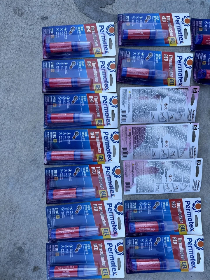 Gel rojo Threadlocker de alta resistencia Permatex 27010 0,35 oz 10 g sin goteo Foto 4 de 4