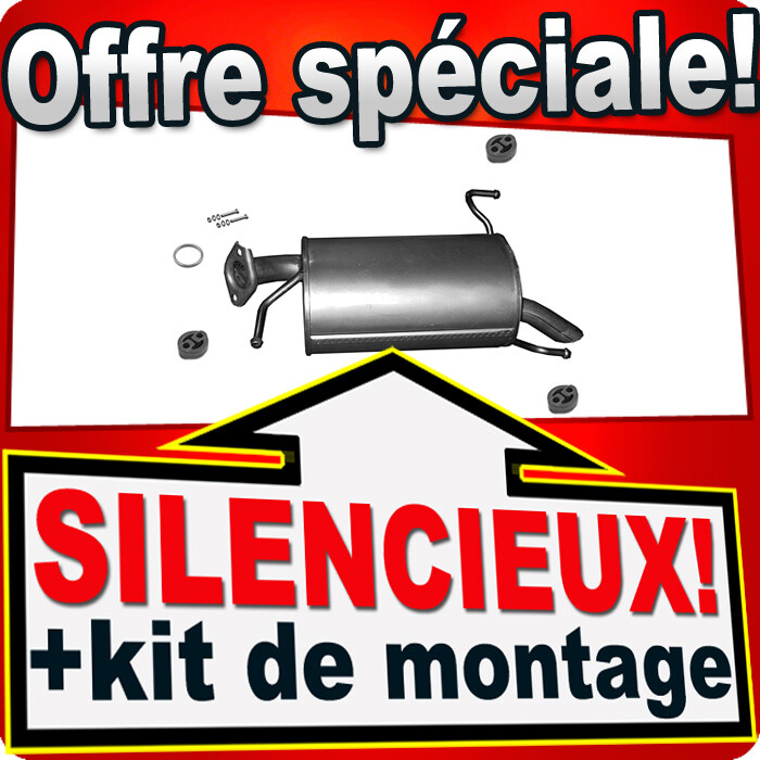 Silencieux arrière pour Suzuki Swift IV essence et diesel de 2010 à 2016