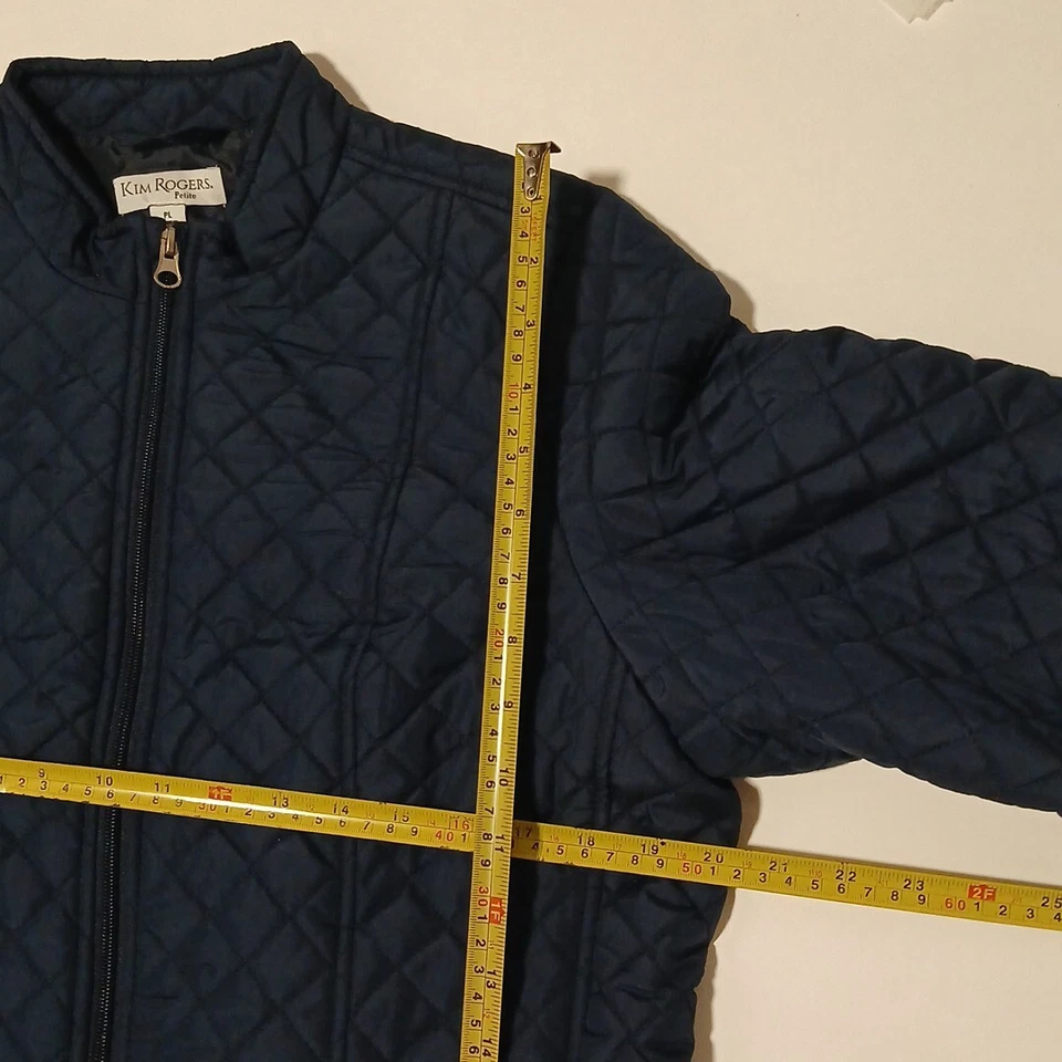 Chaqueta de lluvia Kim Rogers Petite para mujer talla PL Foto 2 de 4